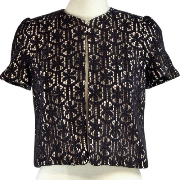 Milly of New York Jackets & Blazers - Milly lace crop bolero Jacket / top size 6